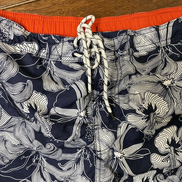 Goodfellow & Co. Swim Trunks Tropical XL Blue White - Picture 4 of 8